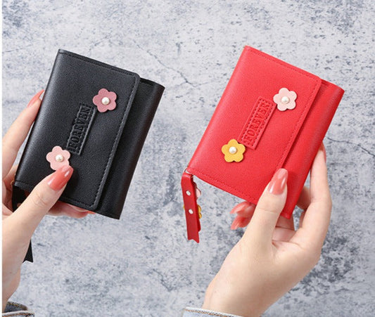 Petit portefeuille à fleurs