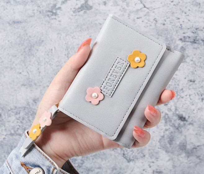 Petit portefeuille à fleurs