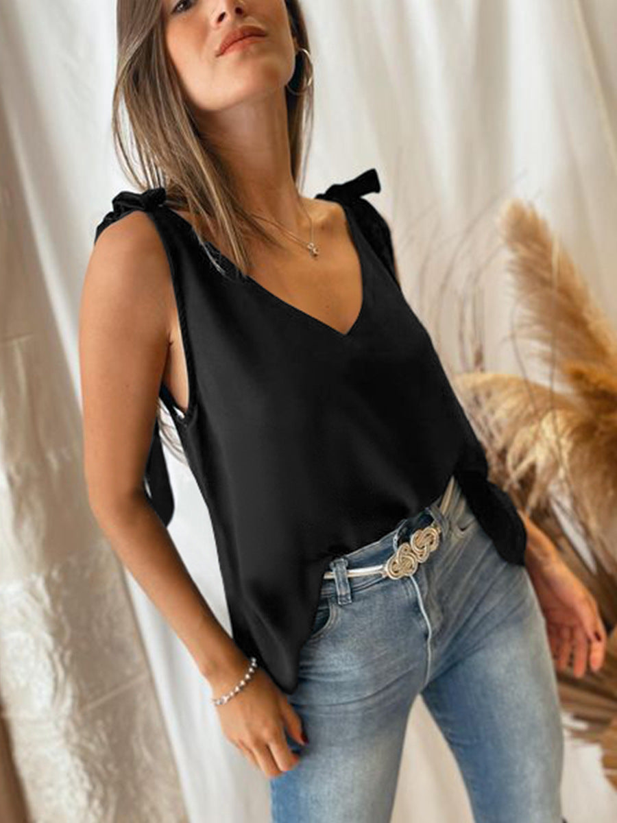 Débardeur à bretelles nouées