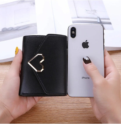 Petit portefeuille coeur femme