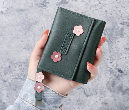 Petit portefeuille à fleurs