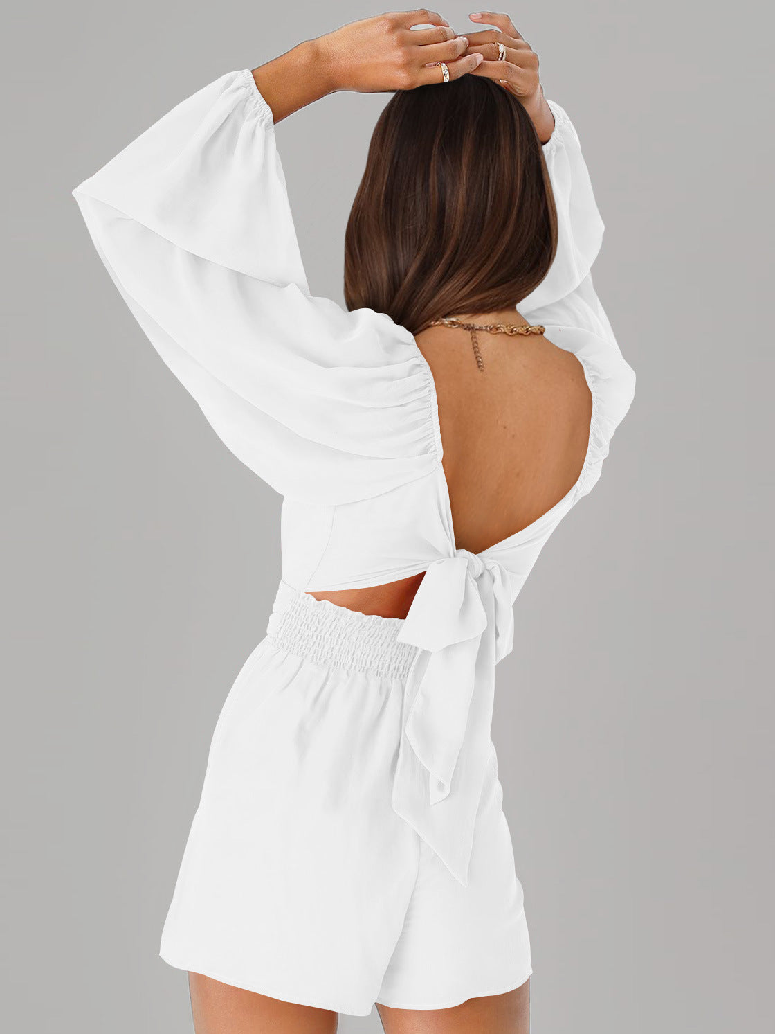 Combi-short chic à manches longues