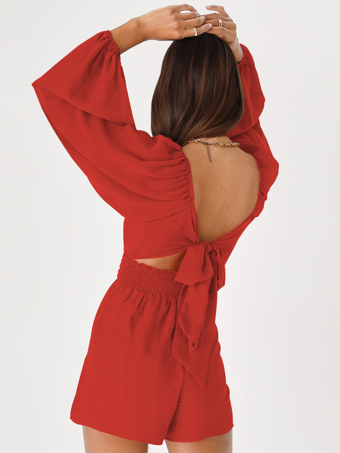 Combi-short chic à manches longues