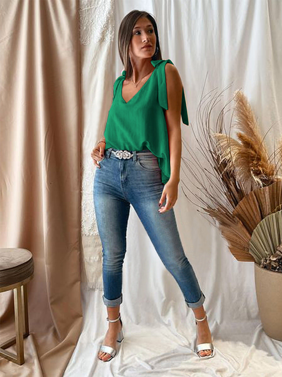 Débardeur à bretelles nouées