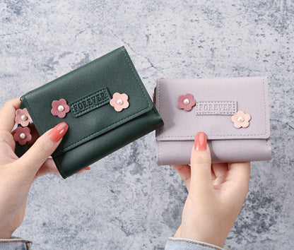 Petit portefeuille à fleurs