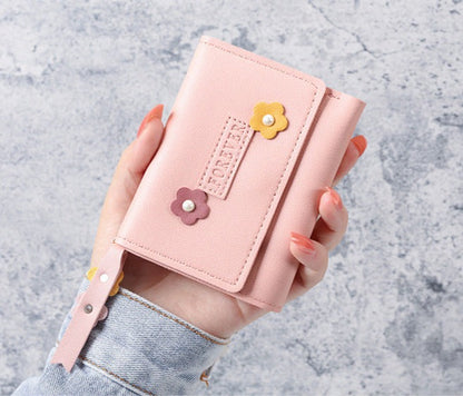 Petit portefeuille à fleurs