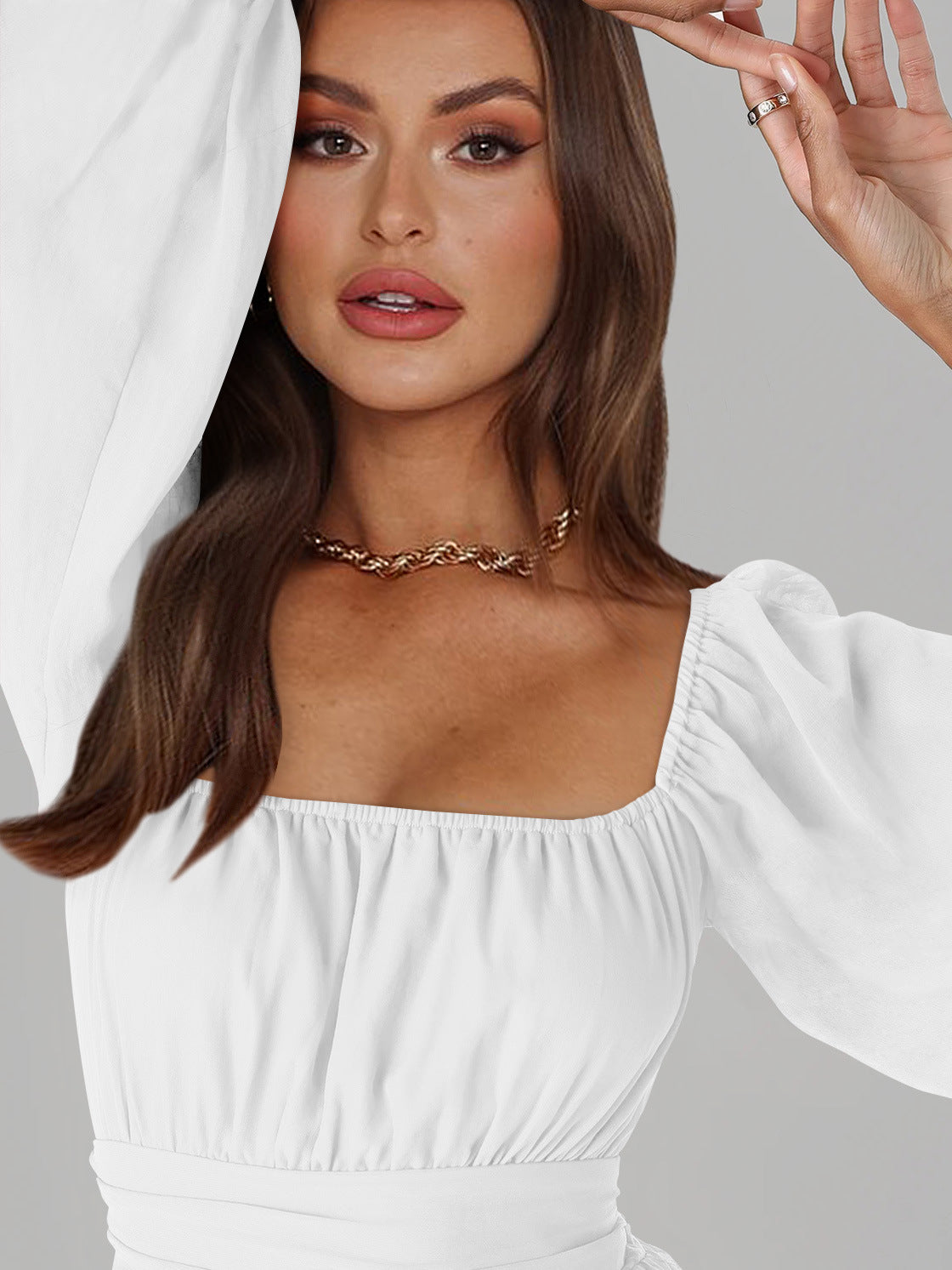 Combi-short chic à manches longues