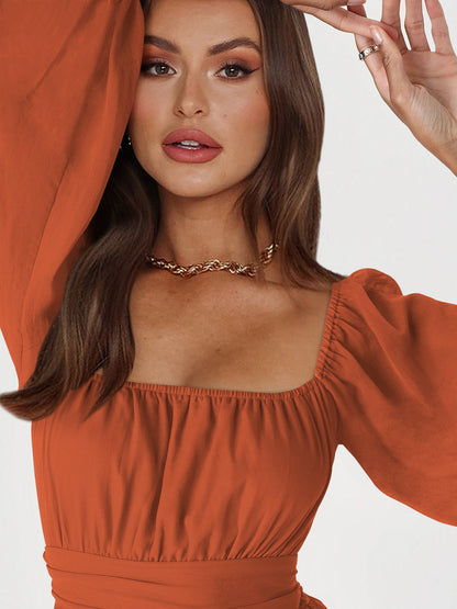 Combi-short chic à manches longues