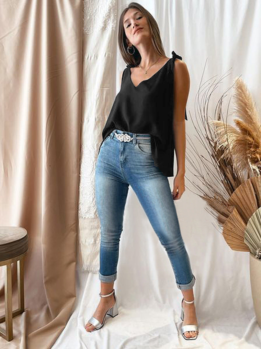 Débardeur à bretelles nouées