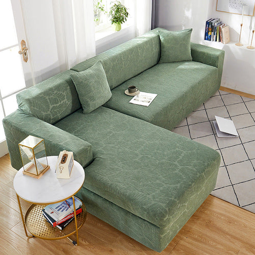 Housse de Canapé d'Angle - Vert avec Motifs