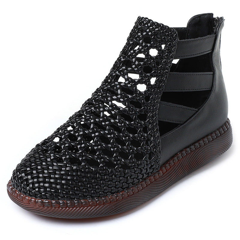 Cléopâtre Bottes sandales - Confortable et élégant (Cuir véritable)