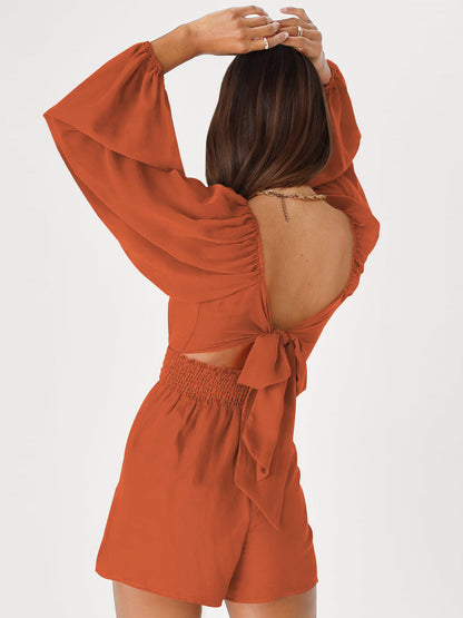 Combi-short chic à manches longues