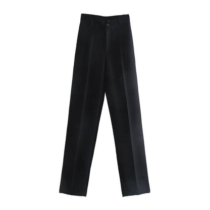 Pantalon ajusté taille haute