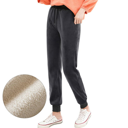 Pantalon pilou aspect velours