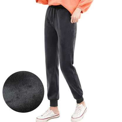 Pantalon pilou aspect velours