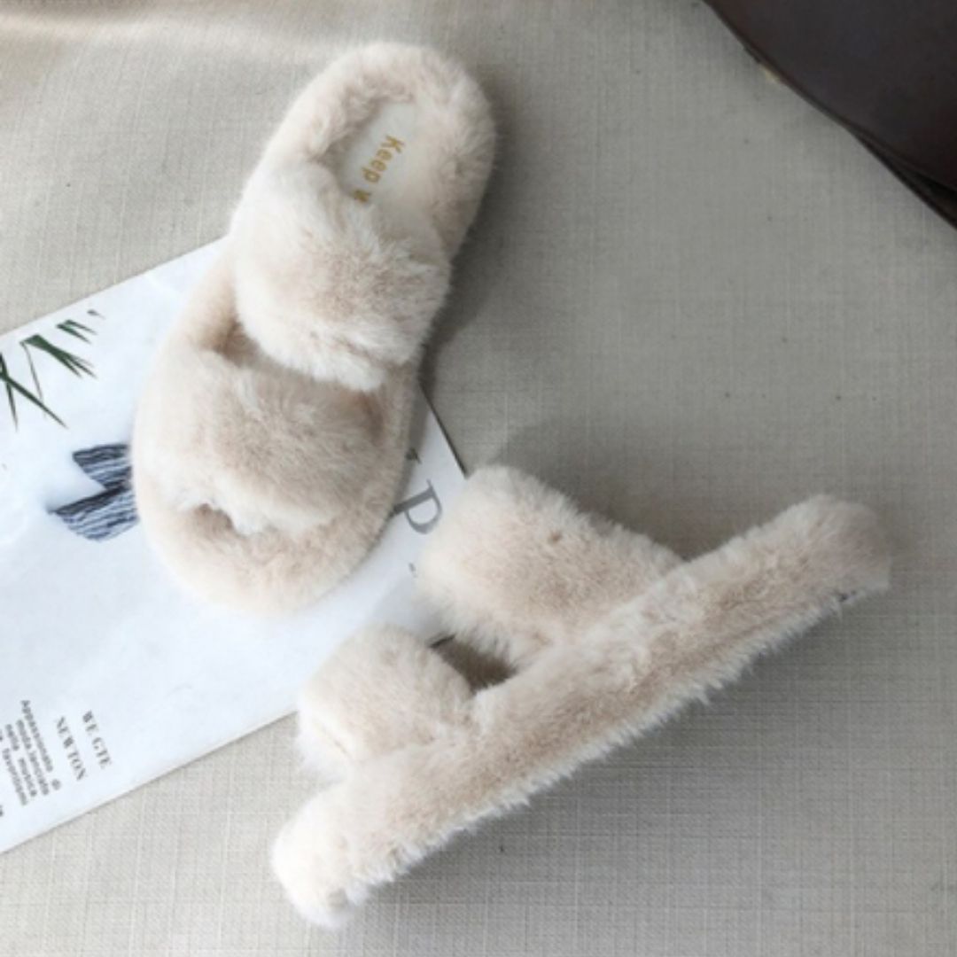 Pantoufles fourrure Gemma