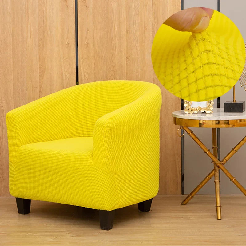 Housse de Fauteuil en Jacquard Jaune