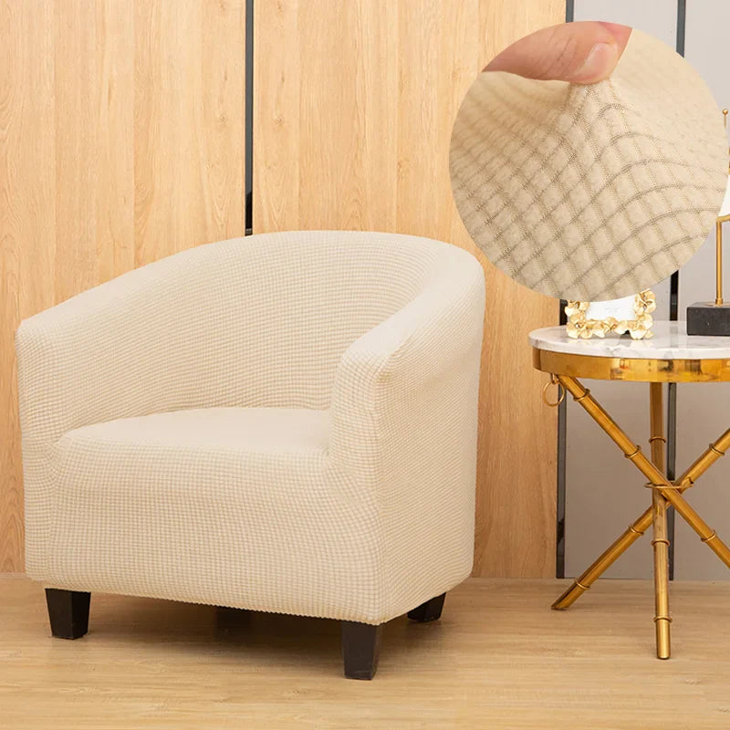 Housse de Fauteuil en Jacquard Beige