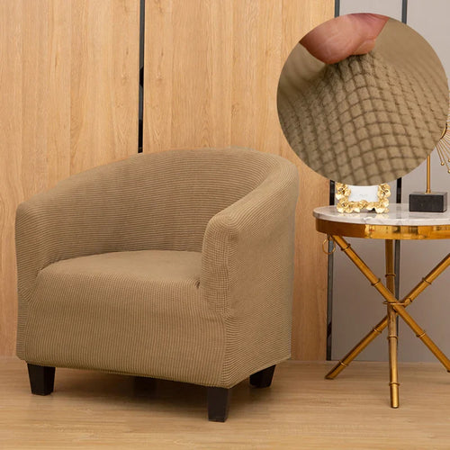 Housse de Fauteuil en Jacquard Camel
