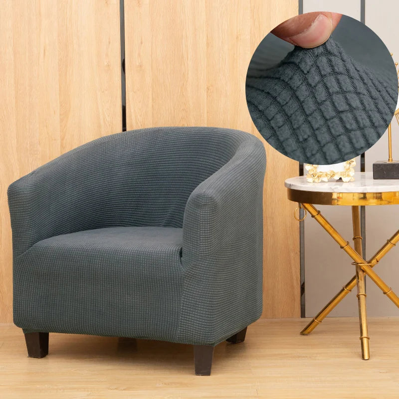 Housse de Fauteuil en Jacquard Gris