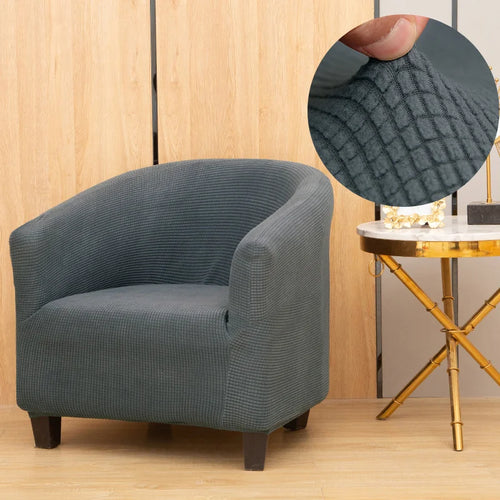 Housse de Fauteuil en Jacquard Gris