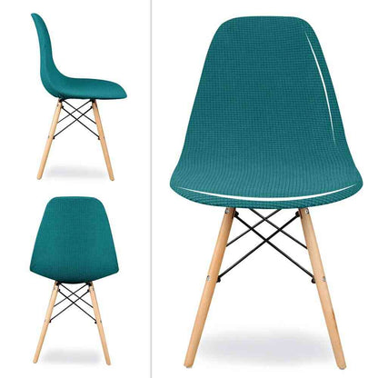 Housse de chaise scandinave bleu canard - Housse chaise scandinave