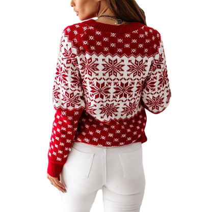 Pull de Noël en Tricot flocon