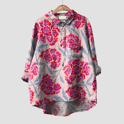 Renata | Chemise florale oversize pour femme au style audacieux et au confort fluide