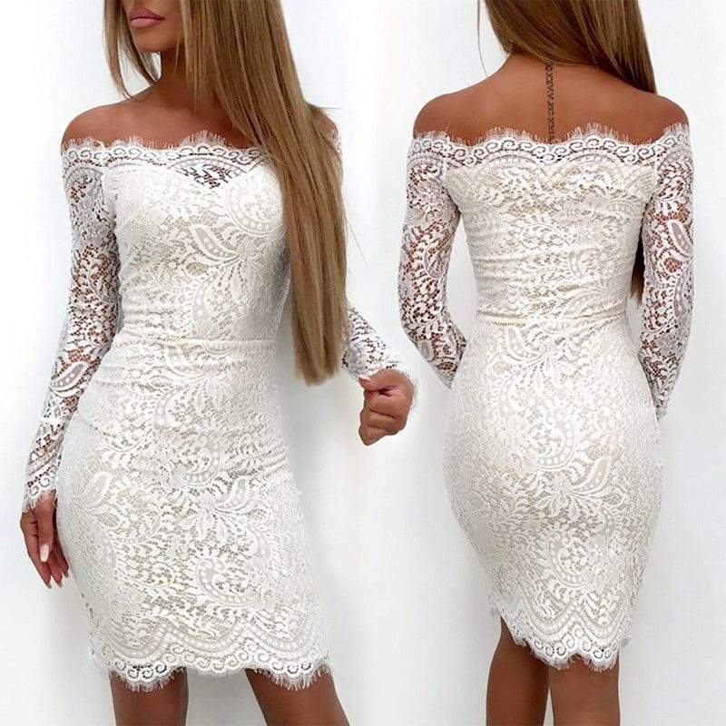 Robe blanche dentelle