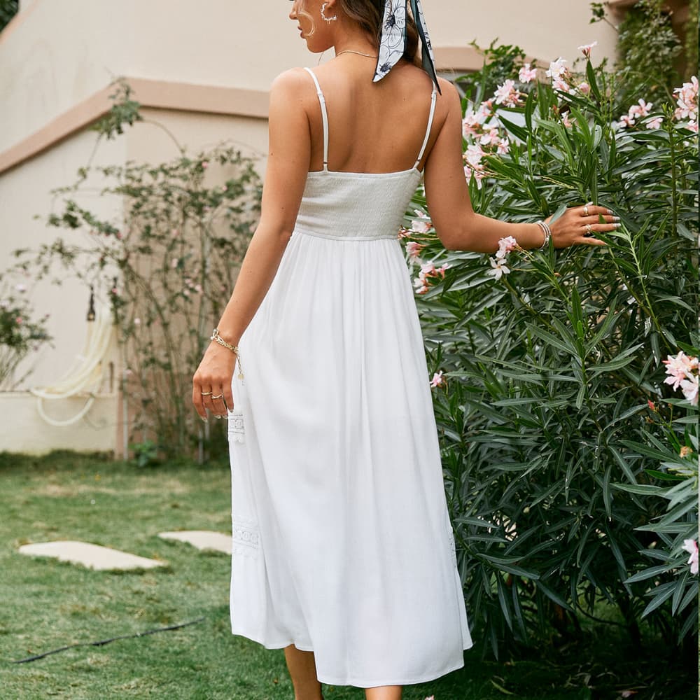 Robe bohème longue blanche