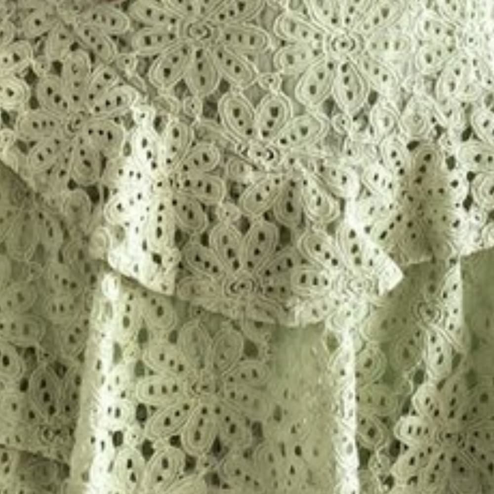 Robe boheme verte dentelle Capucine