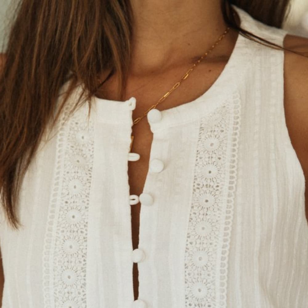 Robe courte blanche Zoé