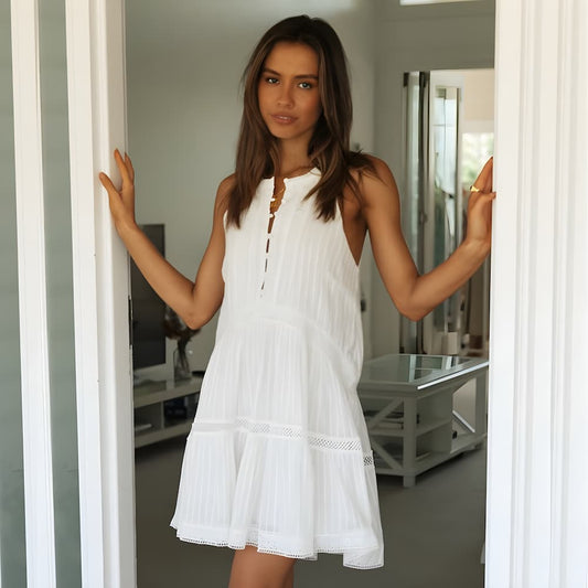 Robe courte blanche Zoé