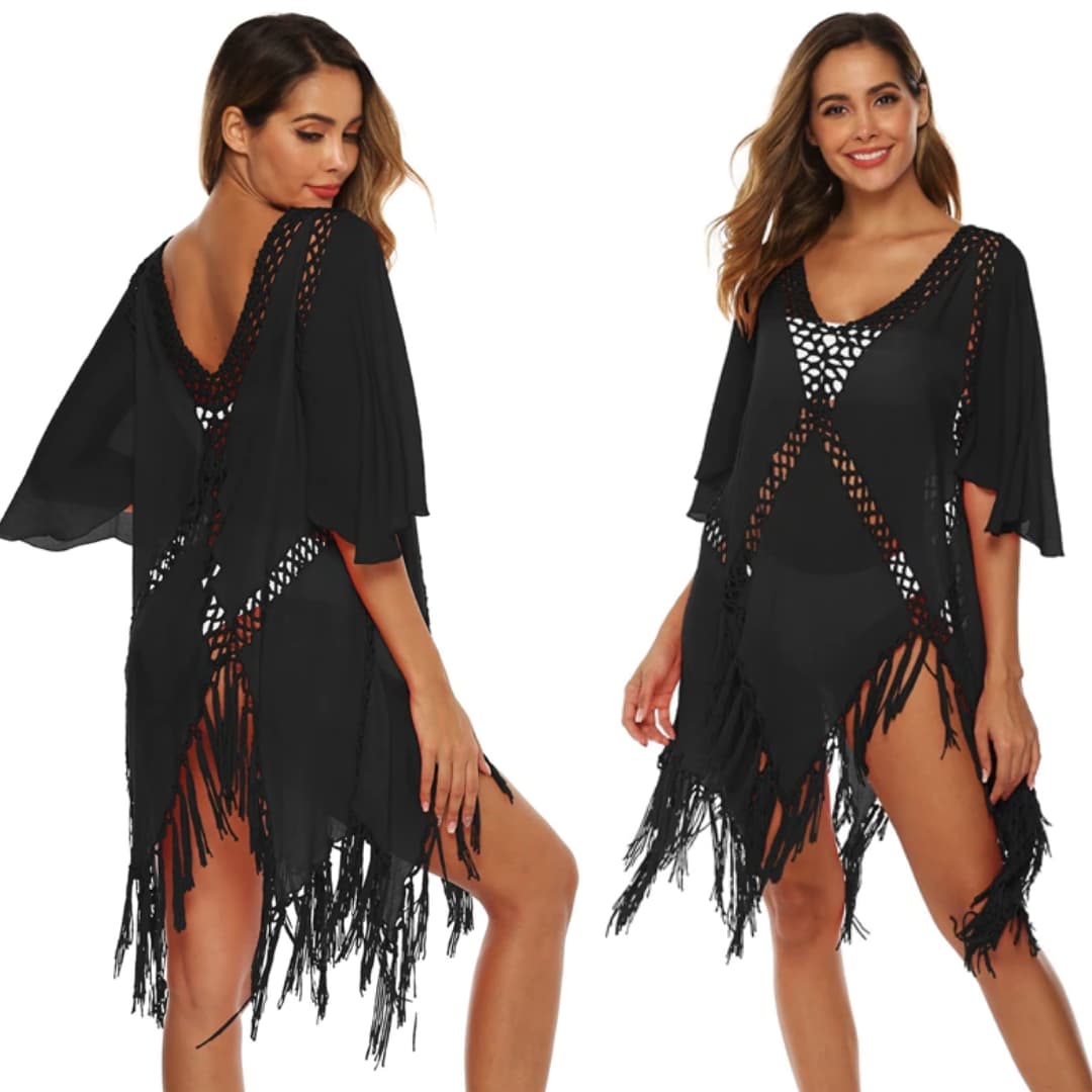 Robe de plage à franges