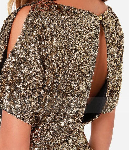 Robe dos ouvert Sequins