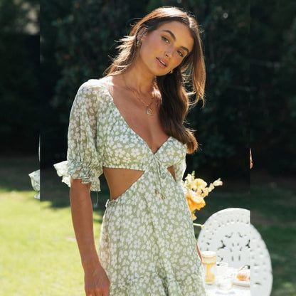 Robe fleurie courte Lina