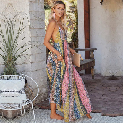 Robe longue bohème colorée Adèle