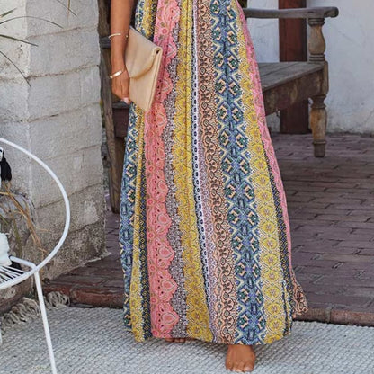 Robe longue bohème colorée Adèle