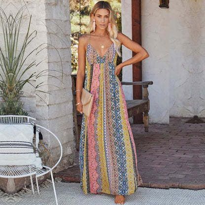 Robe longue bohème colorée Adèle