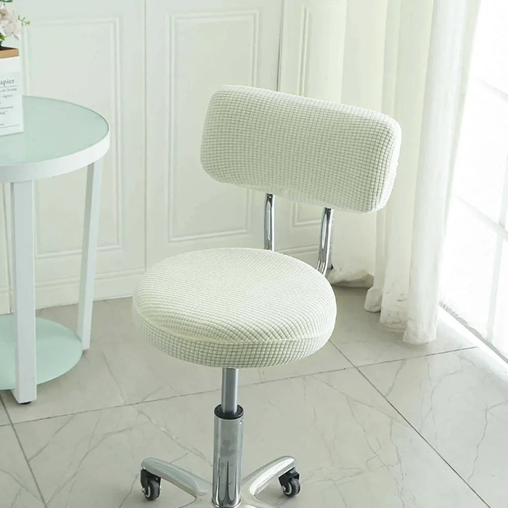 Housse de Tabouret Rond avec Dossier