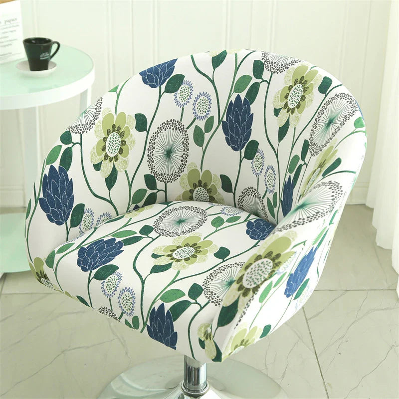Housse Chaise Bar - Avec Motifs - Dossier Arrondi