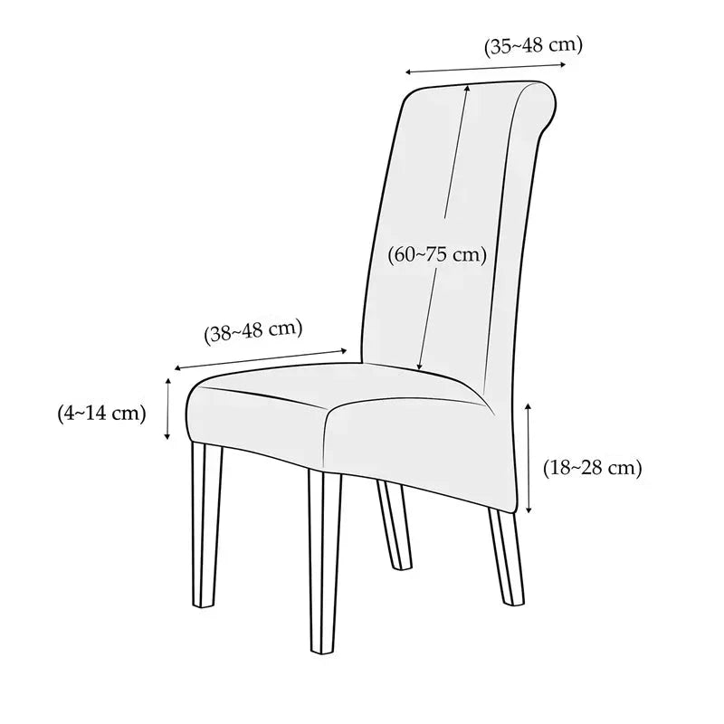 Housse Chaise XL - Résistant aux éclaboussures - Motif Feuille