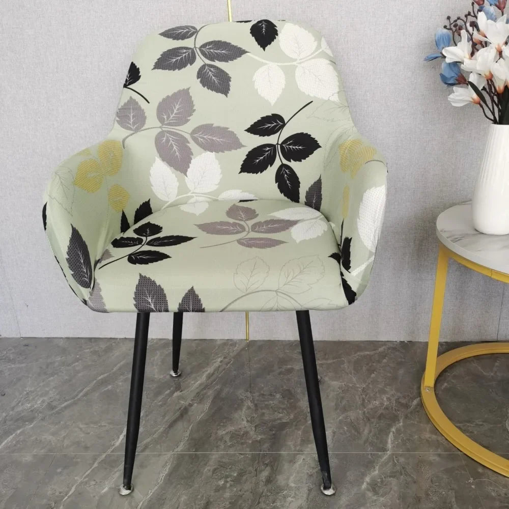 Housse Chaise Scandinave avec Accoudoirs - Avec Motifs