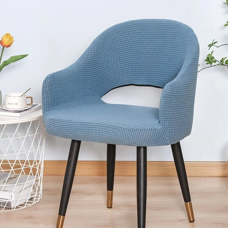 Housse Chaise Scandinave - Dossier Incurvée avec Accoudoirs