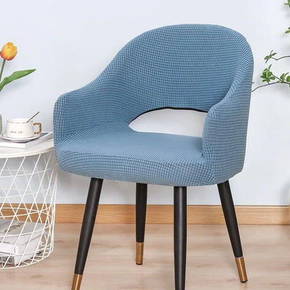 Housse Chaise Scandinave - Dossier Incurvée avec Accoudoirs