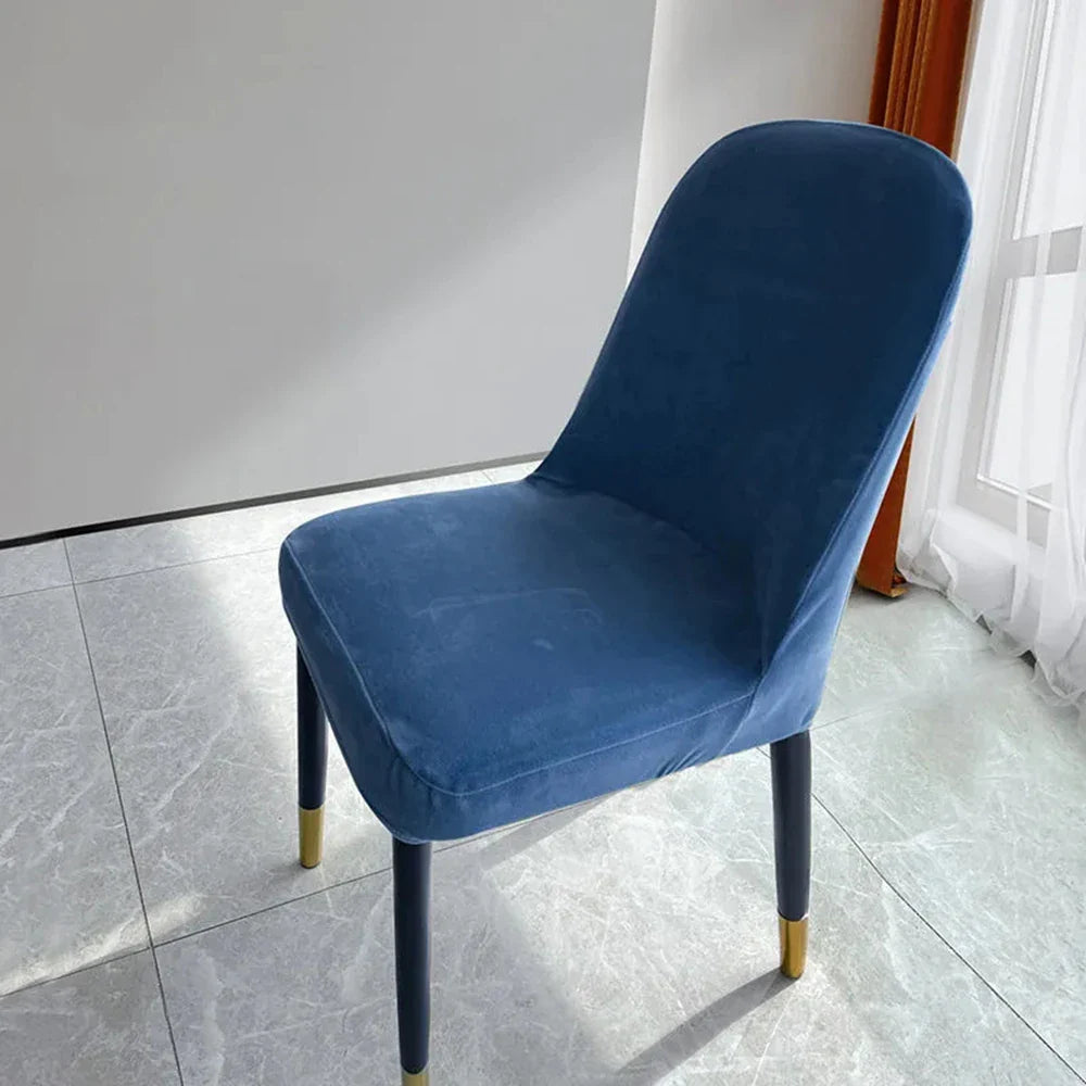 Housse de Chaise Scandinave - Velours - Dossier Arrondi