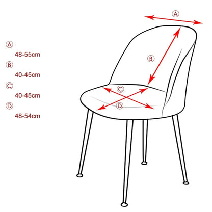 Housse Chaise Scandinave Dossier Incurvée Velours