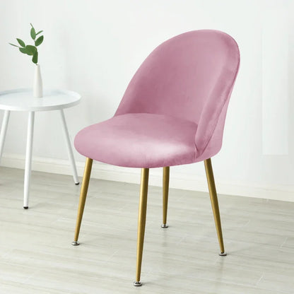 Housse Chaise Scandinave Dossier Incurvée Velours