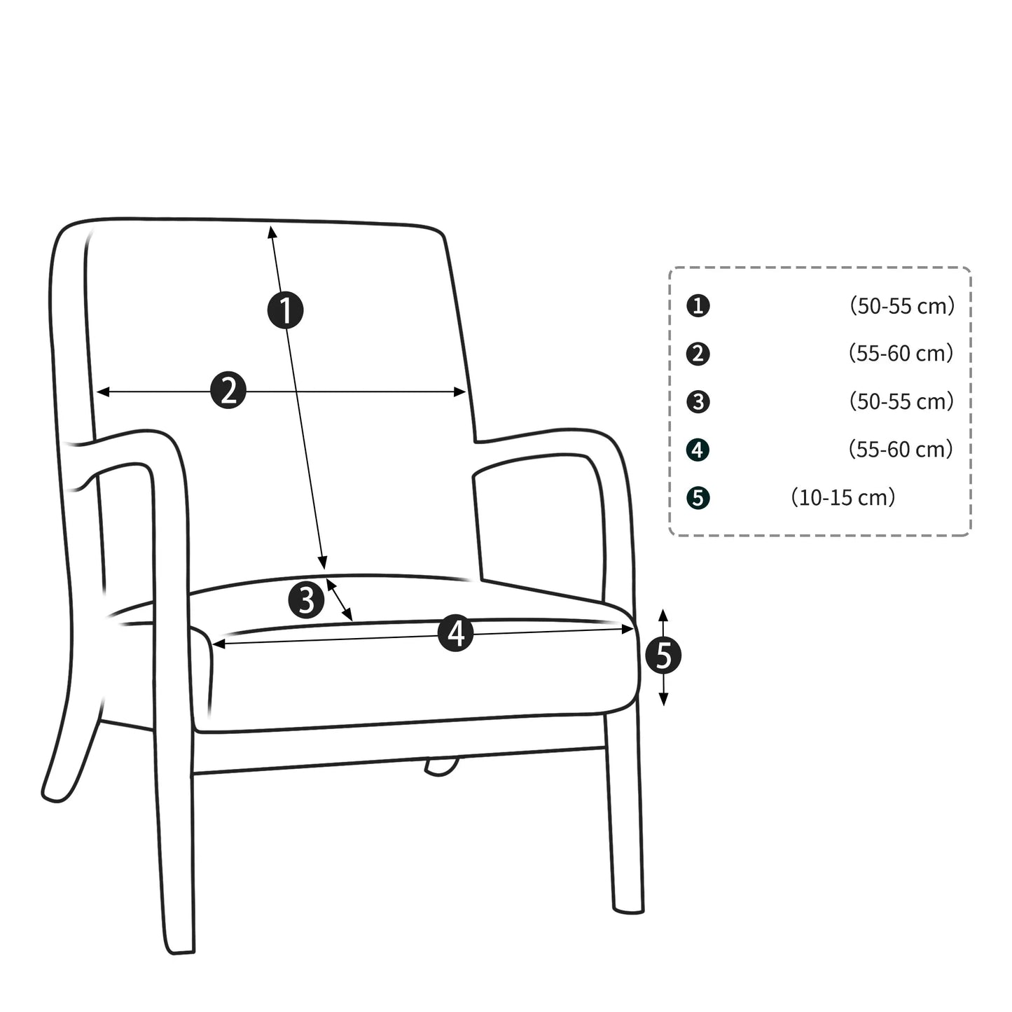 Housse Fauteuil Scandinave - Couleur Unie