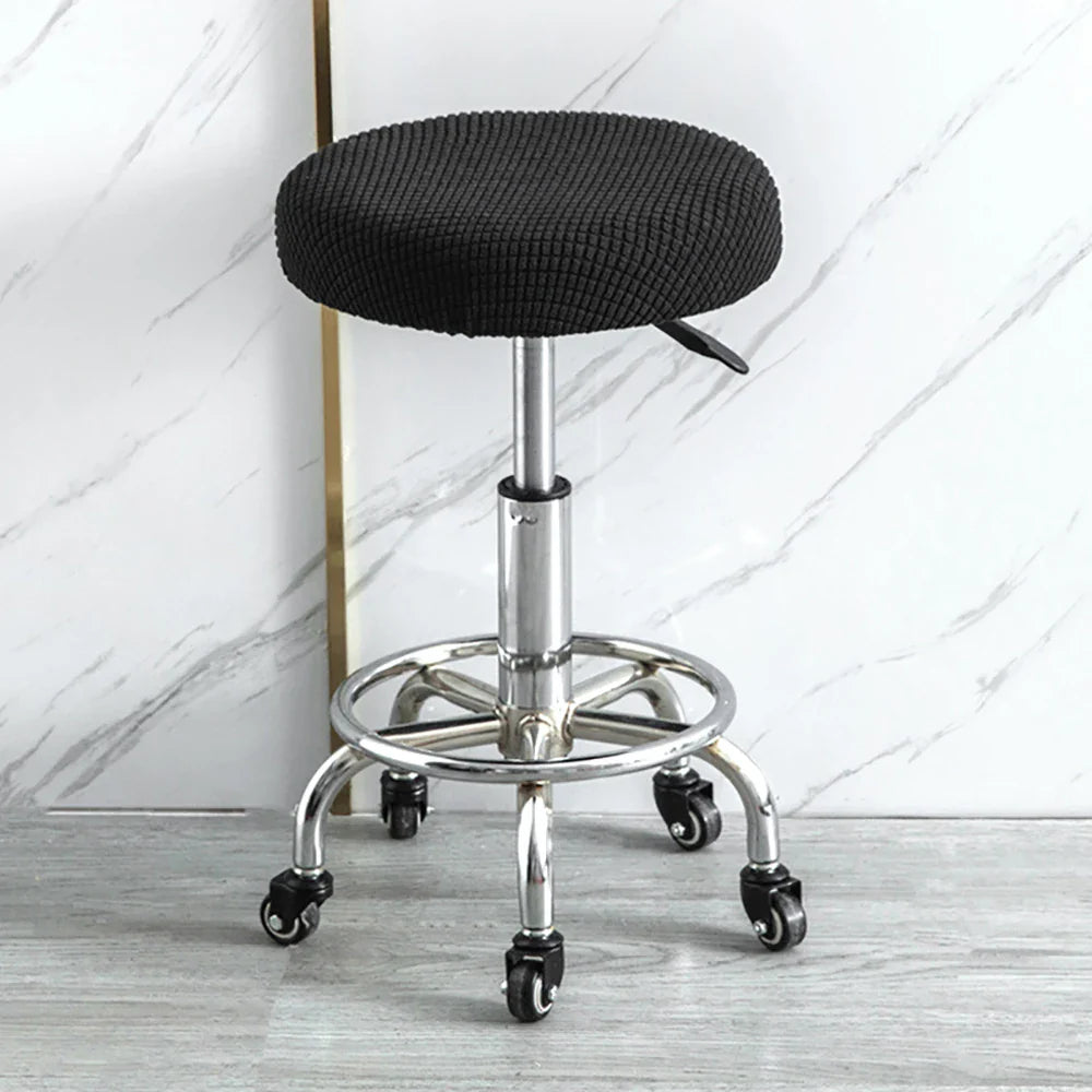 Housse Tabouret Rond - Couleur Unie